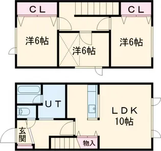 桜木1棟2戸の間取り
