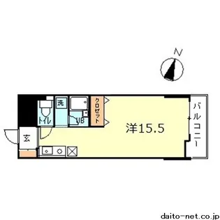 1Rの間取り画像