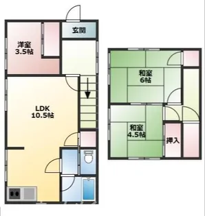 岡山県岡山市中区湊【一戸建】の間取り