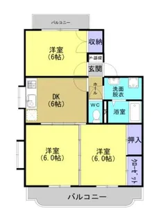 アルカザールA棟【2階】の間取り