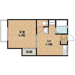 1DKの間取り画像