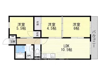 ハイツ三ツ池台【2階】の間取り