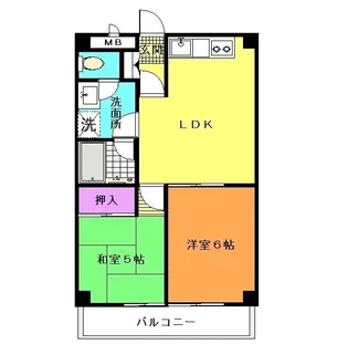 千葉県千葉市若葉区西都賀2【マンション】の間取り