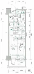デュオステージ関内II【11階】の間取り