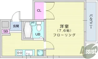 エグゼクティブ長町【2階】の間取り