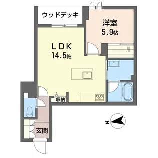 ヴェスプッチ【1階】の間取り