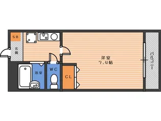 シーダー針中野【4階】の間取り