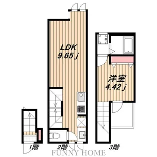 東京都目黒区五本木3【アパート】の間取り
