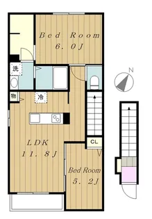 神奈川県相模原市緑区町屋4【アパート】の間取り