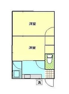 由美ハイツ【2階】の間取り