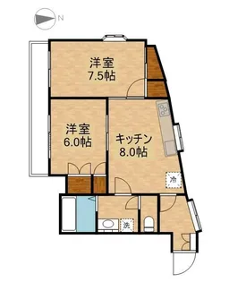 F1マンション【6階】の間取り