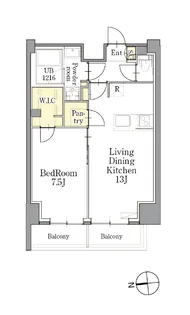 1LDKの間取り画像