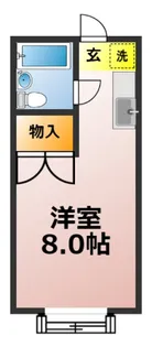 コーポリバー【2階】の間取り