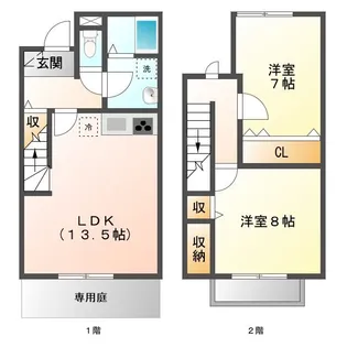 アスピリア常安A【2階】の間取り