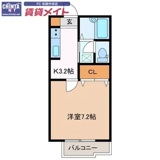 サンコーポ翔 C棟【2階】の間取り
