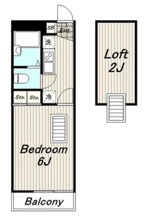 神奈川県大和市南林間6【アパート】の間取り