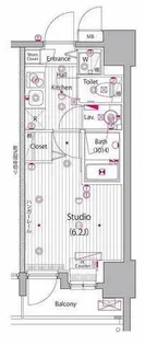 グランド・ガーラ桜木町駅前【5階】の間取り