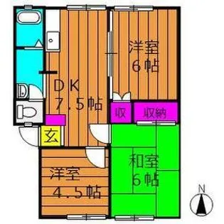 コーポサンライト【1階】の間取り