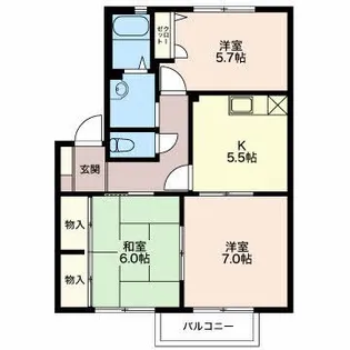 グレイスハウス B【2階】の間取り