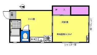 菊名南フラット【1階】の間取り
