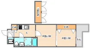 No.55 Wes-PROJECT55博多【5階】の間取り