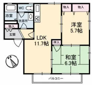 BIOS庚午【2階】の間取り