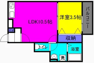 F+style浜寺石津町西2号館(エフプラススタイルハマデライシズチョ【3階】の間取り