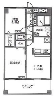 ラ・クールさいたま【10階】の間取り