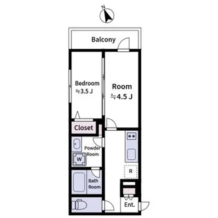 Laviere上中里【2階】の間取り