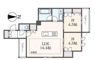 神奈川県川崎市多摩区登戸【マンション】の間取り