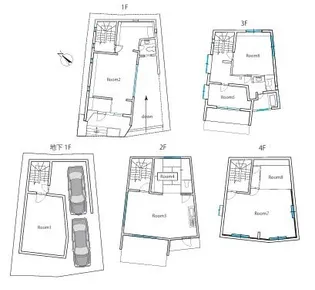 東京都渋谷区千駄ヶ谷3【一戸建】の間取り