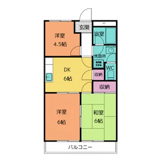 ルピナス花池 B棟【2階】の間取り
