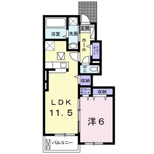 サンビレッジVI【1階】の間取り