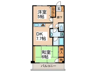 マンションエクセレント【2階】の間取り