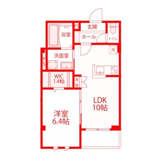 クロイツェル御成【3階】の間取り