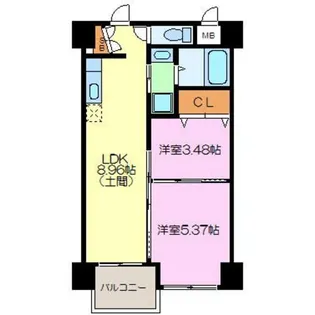 ヴァンボヌール【1階】の間取り