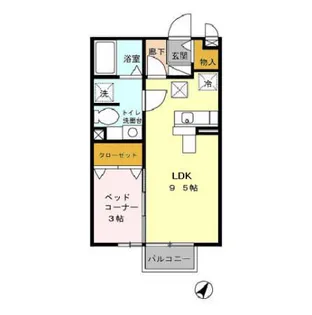 ルクリア【1階】の間取り