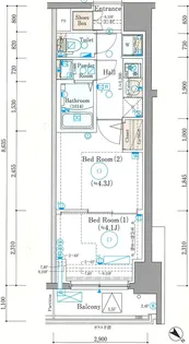 エステムコート横浜【10階】の間取り