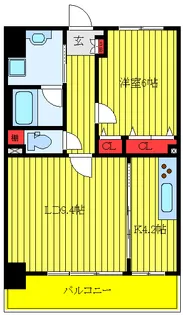 レアルカスカータ板橋区役所【3階】の間取り