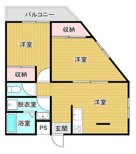 ヴォラーレ浜田【1階】の間取り
