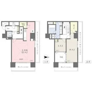 ブリリアタワー名古屋グランスイート【19階】の間取り