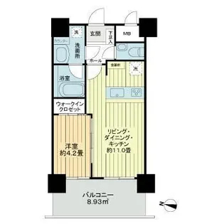 スタジオデン横濱大通り公園【8階】の間取り
