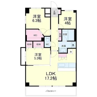 クラウドクレスト栄町【7階】の間取り