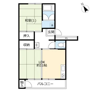 UR真砂第一【5階】の間取り