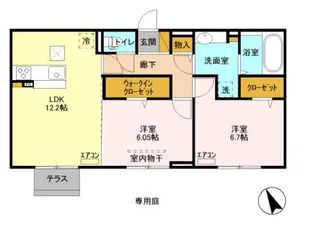 コーポスカイ H【1階】の間取り