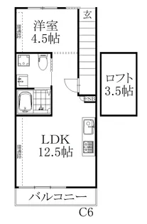 The Orchard Yahata C棟【2階】の間取り