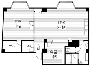 カサフェニックス北野【5階】の間取り