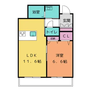 MAST TOWN戸崎WEST(マストタウントサキウエスト)【2階】の間取り