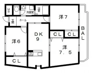 ヴェルドミール山本【3階】の間取り