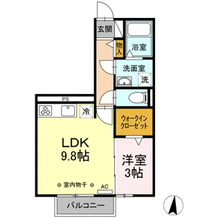 エスポワール・T【1階】の間取り